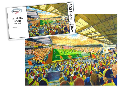 Vicarage Road Stadium Fine Art Jigsaw Puzzle - Watford FC